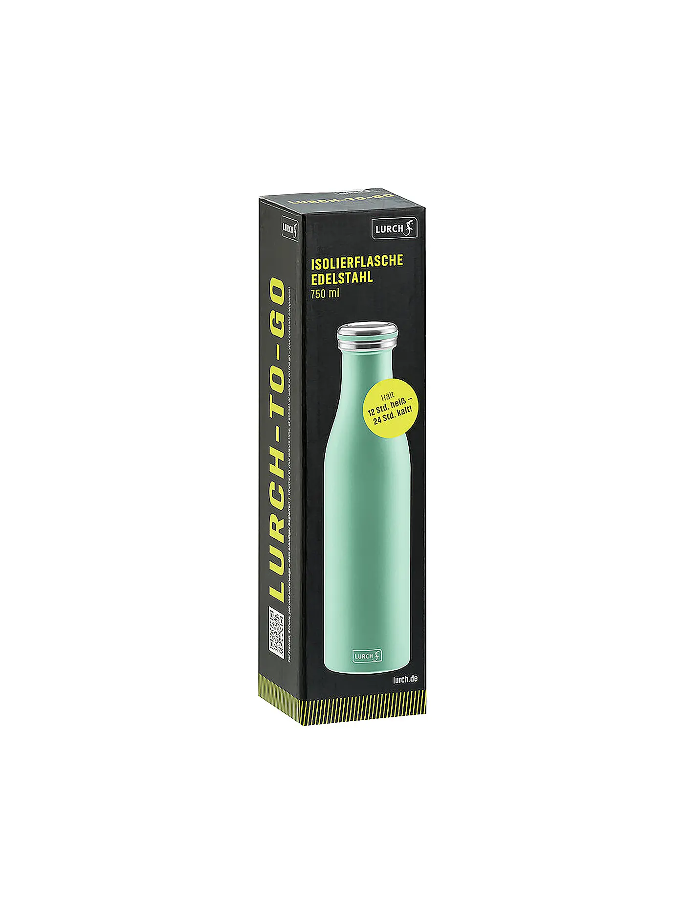LURCH | Isolierflasche - Thermosflasche Edelstahl 0,75l Pearl Green | 
